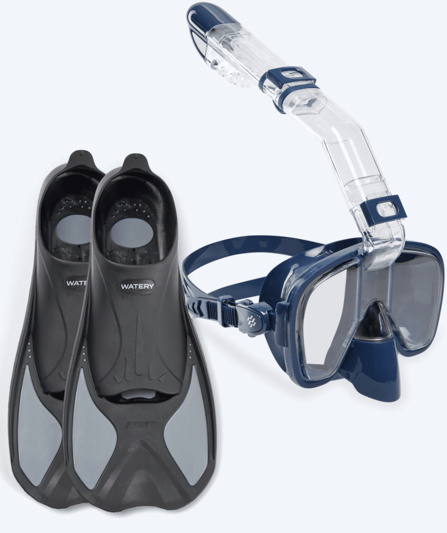 Watery snorkelset voor kinderen - Pike/Pearl - Donkerblauw