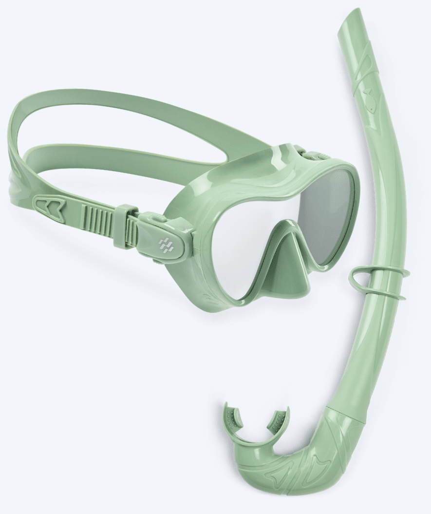 Watery Combo snorkelset voor kinderen - Cliff - Groen