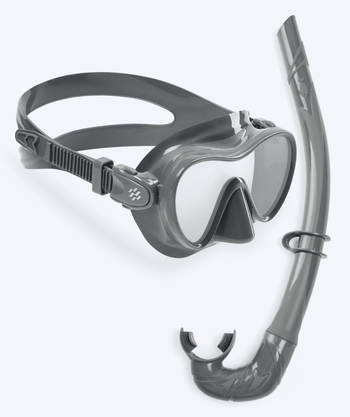 Watery Combo snorkelset voor kinderen - Cliff - Grijs