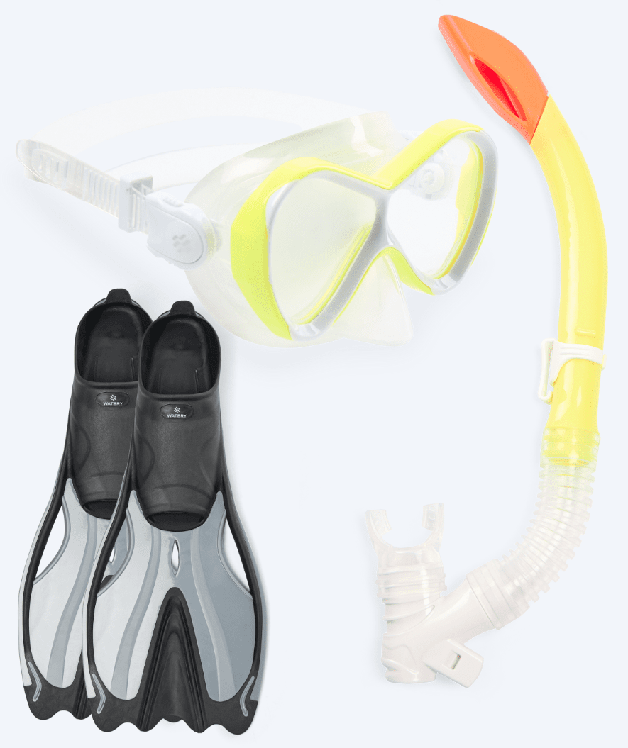 Watery snorkelset voor kinderen - Delphina/Triton - Geel