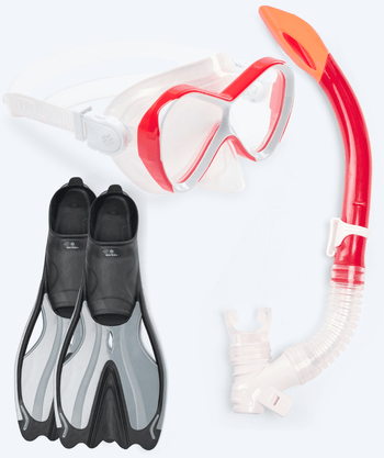 Watery snorkelset voor kinderen - Delphina/Triton - Rood