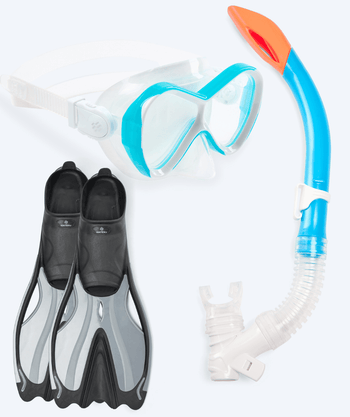 Watery snorkelset voor kinderen - Delphina/Triton - Lichtblauw