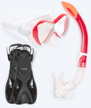Watery snorkelset voor kinderen - Fisher/Triton - Rood