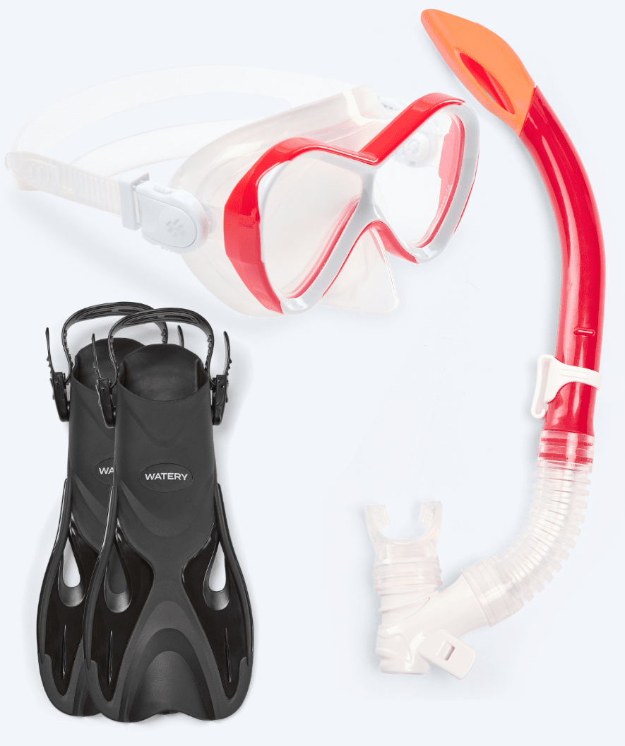 Watery snorkelset voor kinderen - Fisher/Triton - Rood