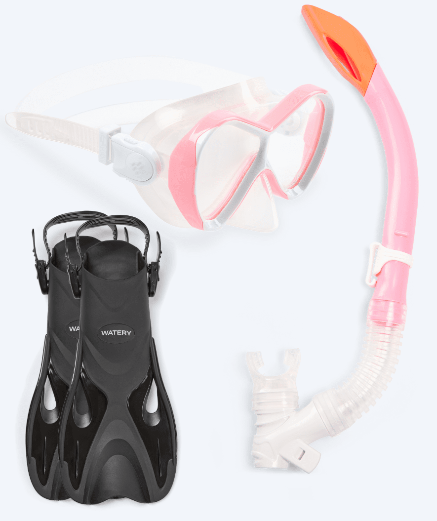 Watery kind snorkelset - Fisher/Triton - Roze