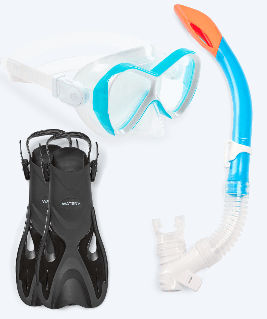 Watery snorkelset voor kinderen - Fisher/Triton - Lichtblauw