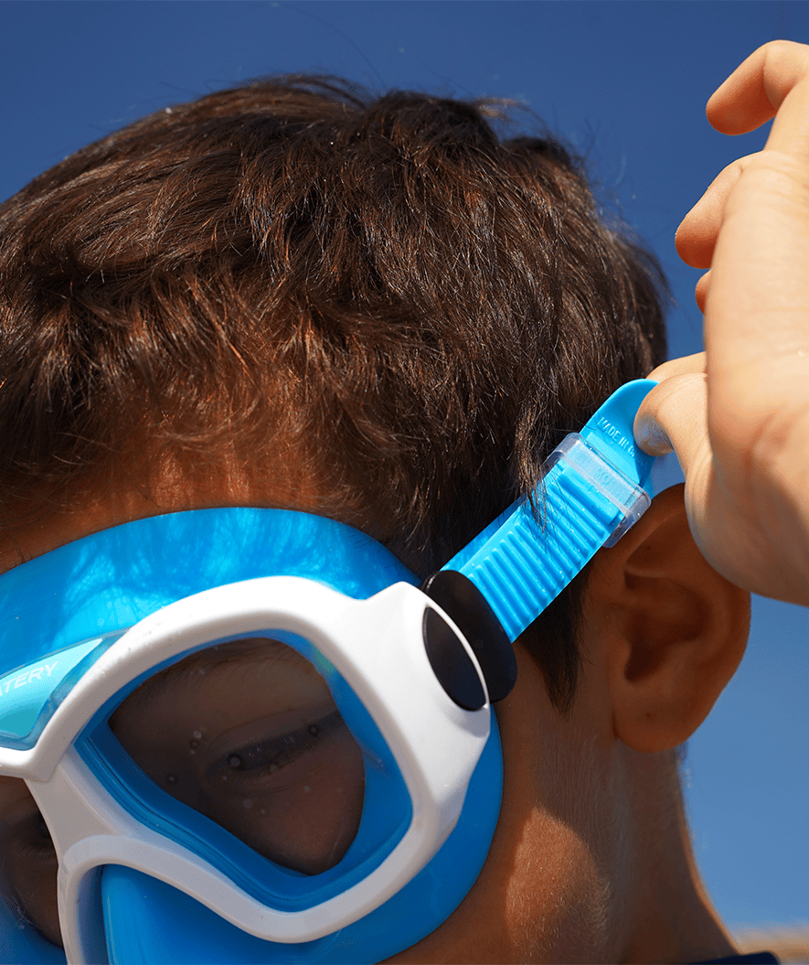 Watery junior duikbril (8-15) - Misu - Blauw/wit