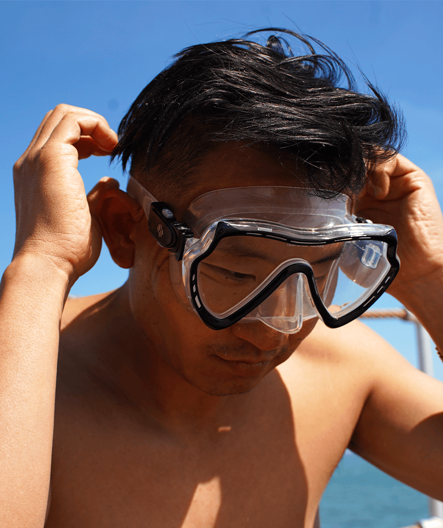 Watery volwassenen duikbril (vanaf 15 jaar) - Nebula - Zwart