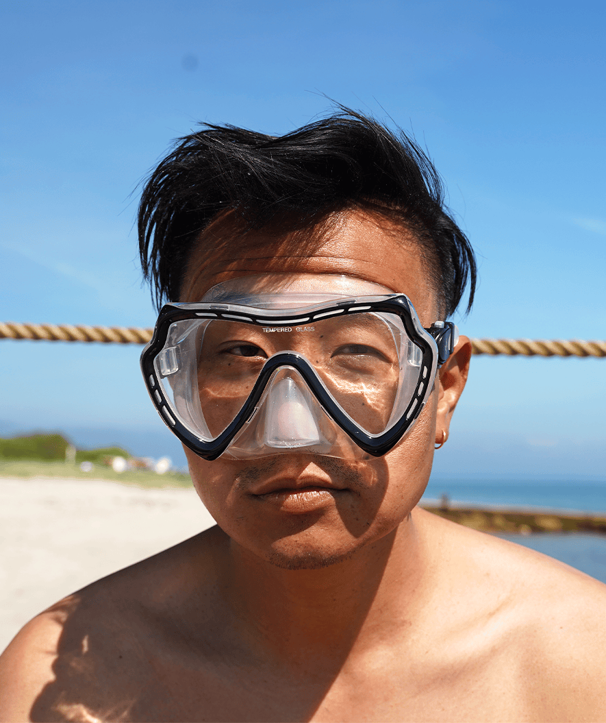 Watery volwassenen duikbril (vanaf 15 jaar) - Nebula - Zwart