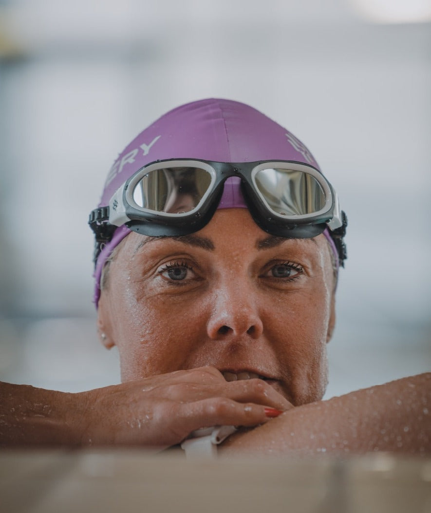 Watery training zwembril - Raven Active - Zwart/rood