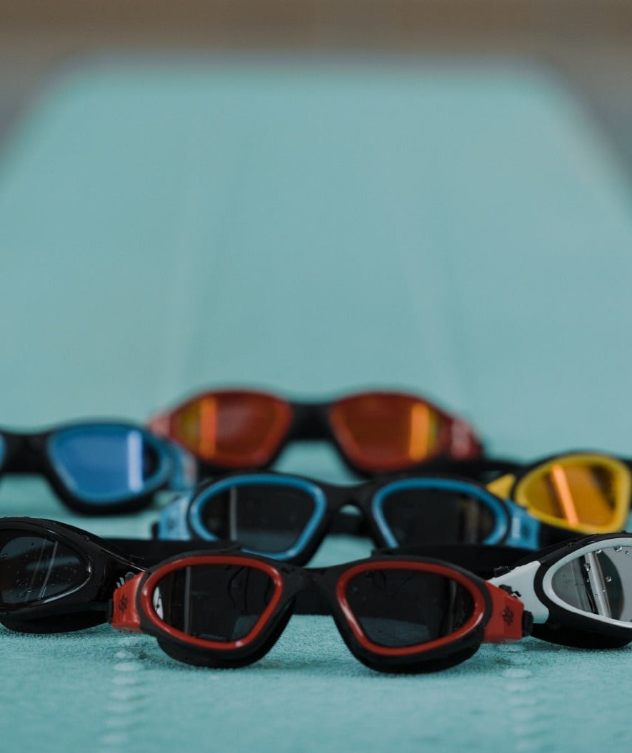 Watery training zwembril - Raven Active - Zwart/rood