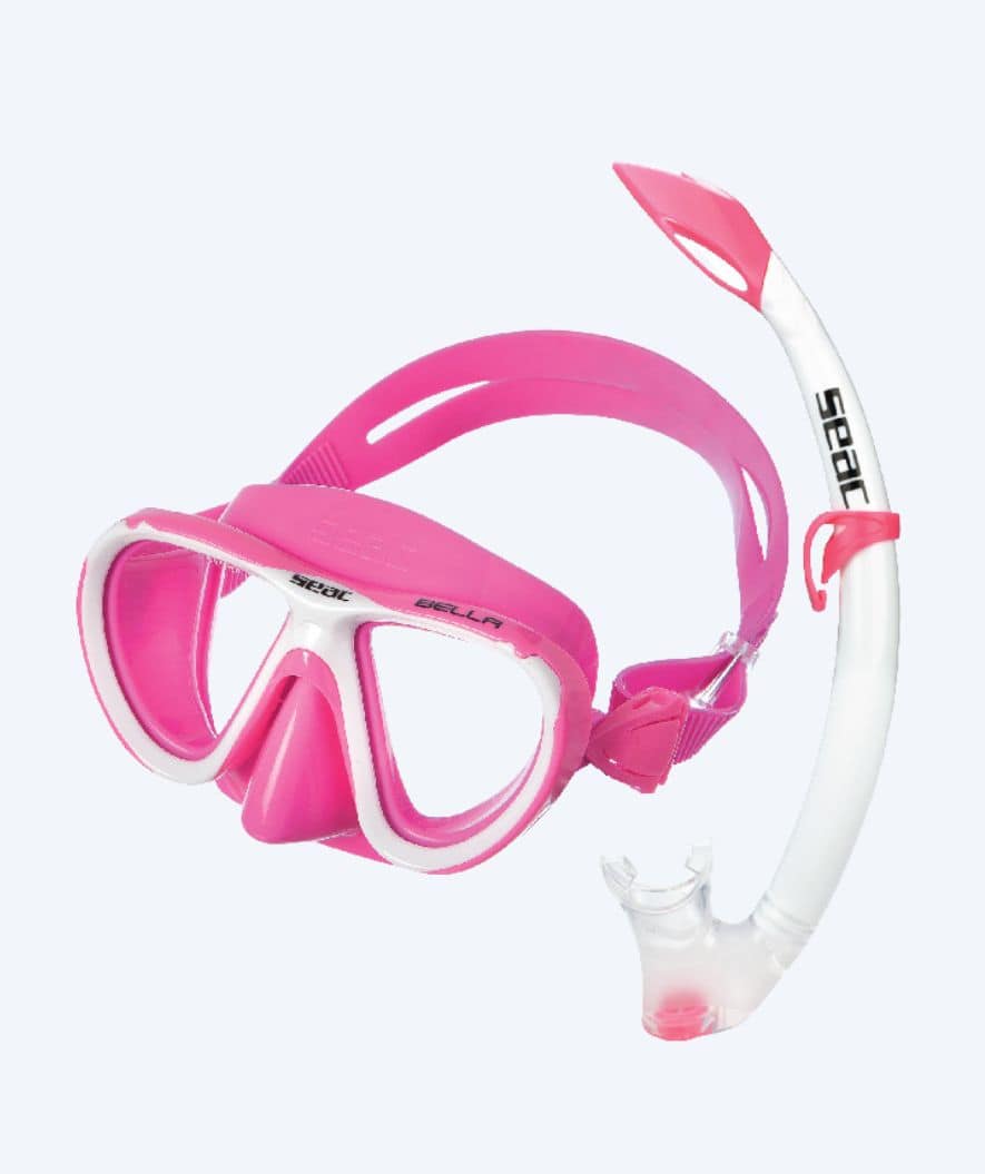 SEAC Combo snorkelset voor kinderen (vanaf 3 jaar) - Bella - Roze/wit