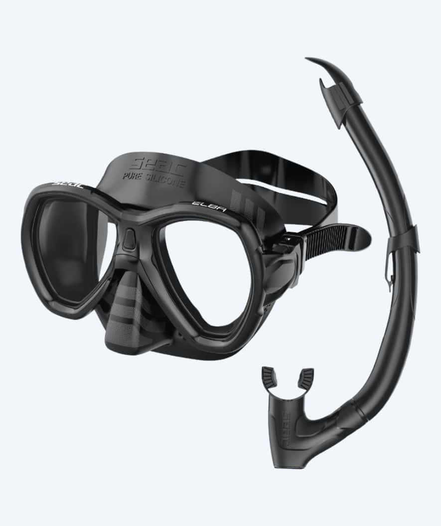 SEAC Combo snorkelset voor volwassenen - Elba - Zwart