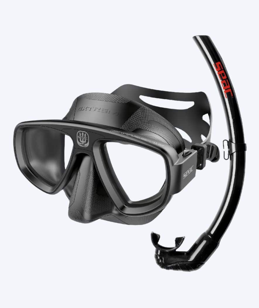 SEAC Combo snorkelset voor volwassenen - Extreme - Zwart/rood