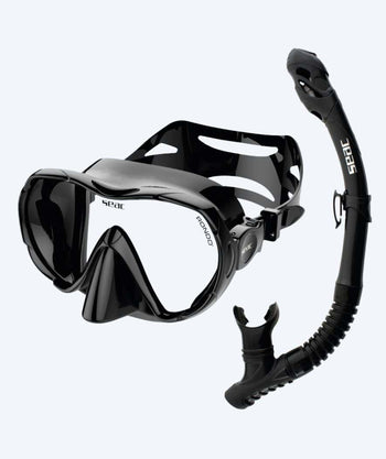 SEAC volwassenen snorkelset - Rondo - Zwart