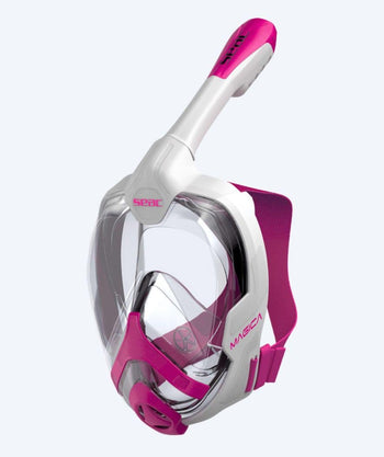 SEAC full face duikmasker voor volwassenen - Magica S/M - Roze/wit