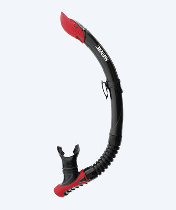 SEAC volwassenen semi-dry snorkel - Reverse - Zwart/rood