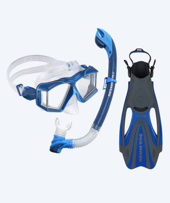 Aqualung volwassenen snorkelset - Sideview || - Donkerblauw/zwart