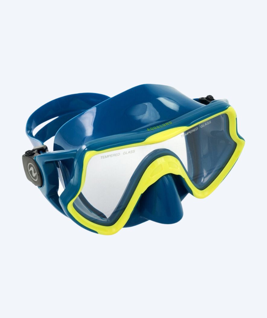 Aqualung duikbril voor volwassenen - Trooper - Donkerblauw/geel