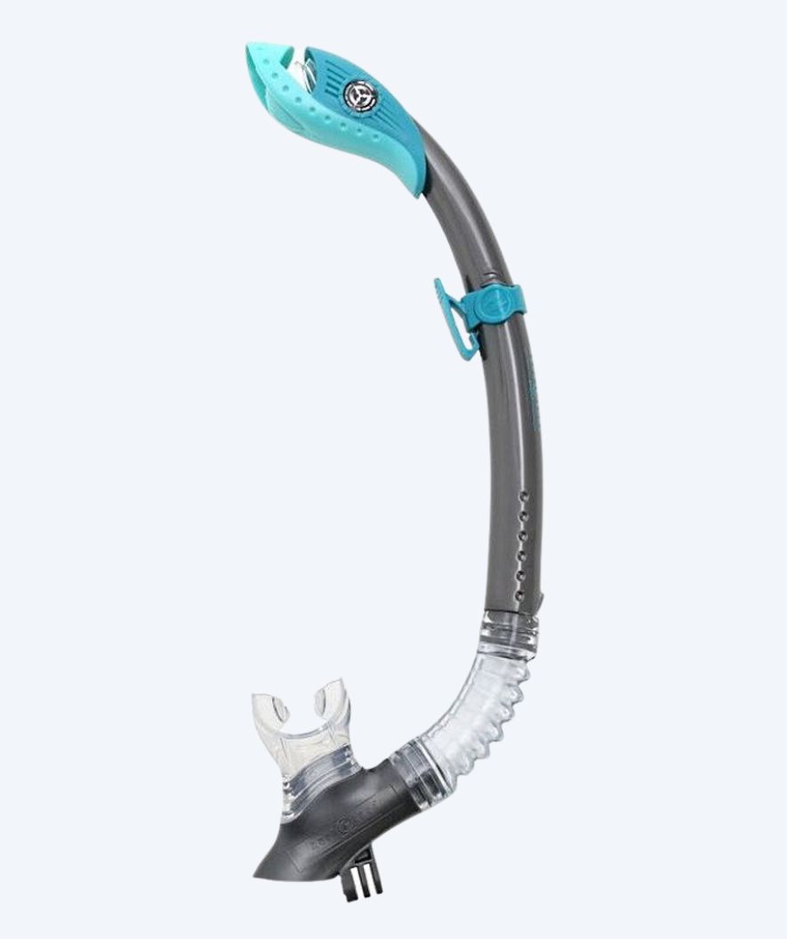 Aqualung volwassenen semi-dry snorkel - FXS GO - Grijs/lichtblauw
