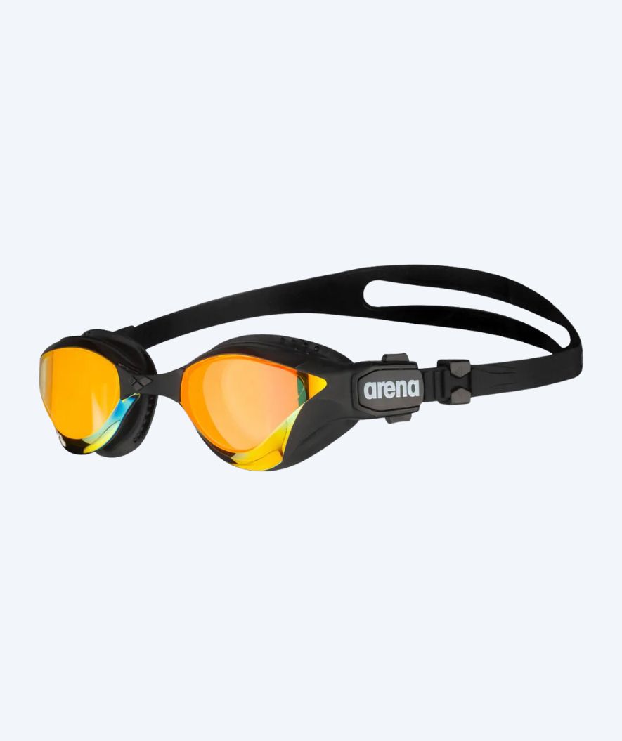 Arena zwembril - Cobra Tri SWIPE - Zwart/geel (Mirror lens)