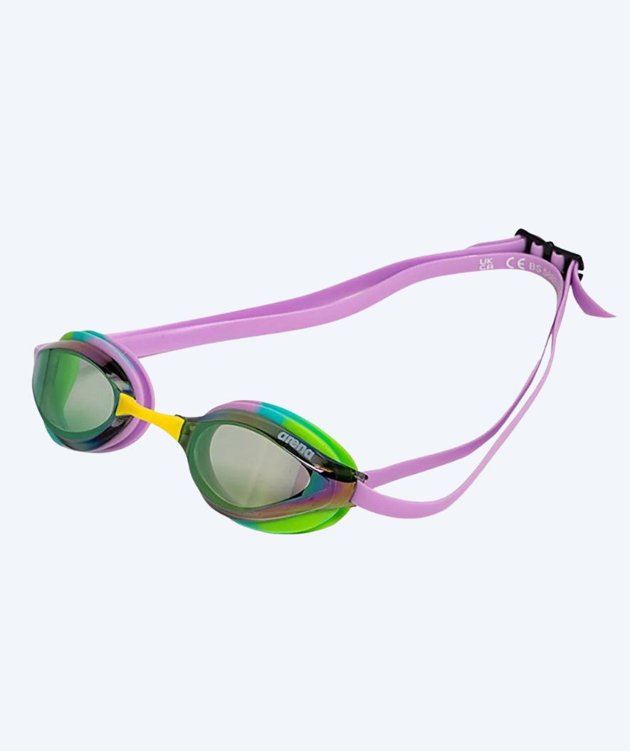 Arena Elite zwembril - Python - Paars/groen (Mirror lens)