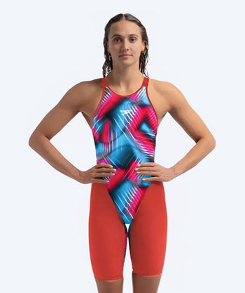 Speedo wedstrijd badpak voor dames - LZR Pure Valor 2.0 - Rood/multi