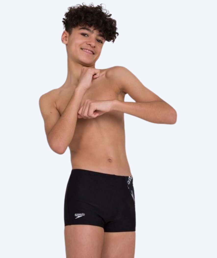 Speedo jongens zwemboxers - Allover Panel - Zwart/Wit