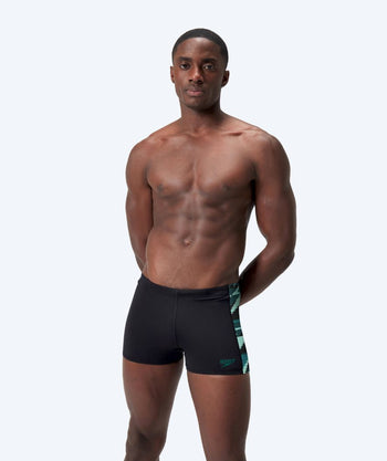 Speedo heren zwemboxers - Hyperboom Panel - Zwart/turkoois