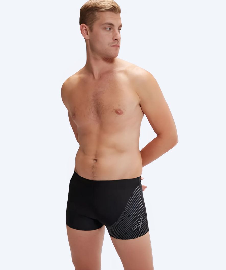 Speedo heren zwemboxers - Medley Logo - Zwart/Grijs