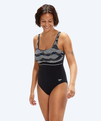Speedo dames badpak - Contour Eclipse - Zwart/wit