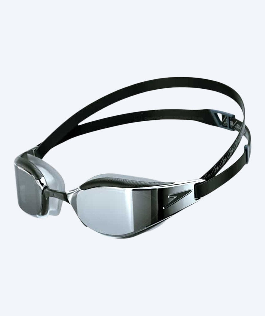 Speedo Elite zwembril - Fastskin Hyper Elite Mirror - Zwart/grijs