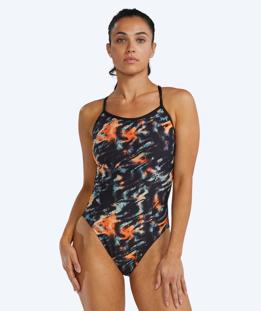 TYR badpakken voor vrouwen - Durafast Elite Trinityfit - Zwart/oranje