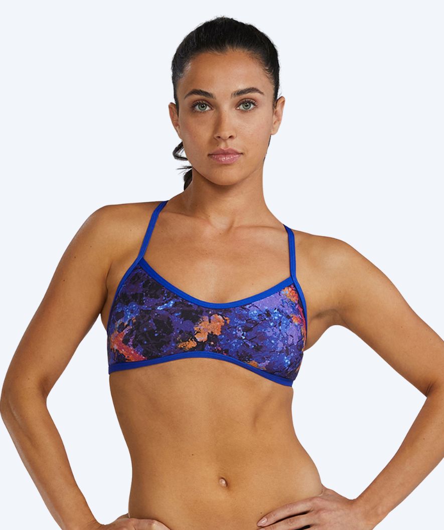 TYR bikinitop voor vrouwen - Durafast Elite Trinity - Paars/oranje