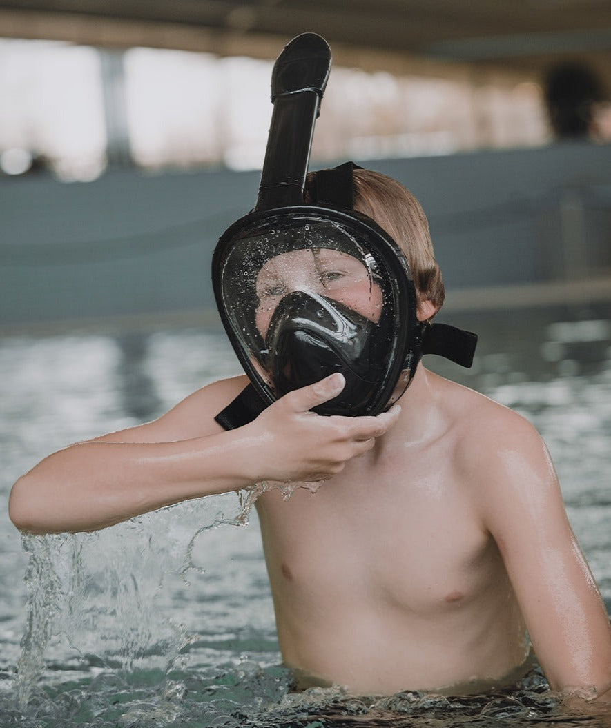 Watery kind snorkelmasker - Oxygen - Zwart