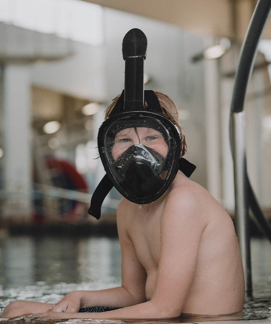 Watery kind snorkelmasker - Oxygen - Zwart