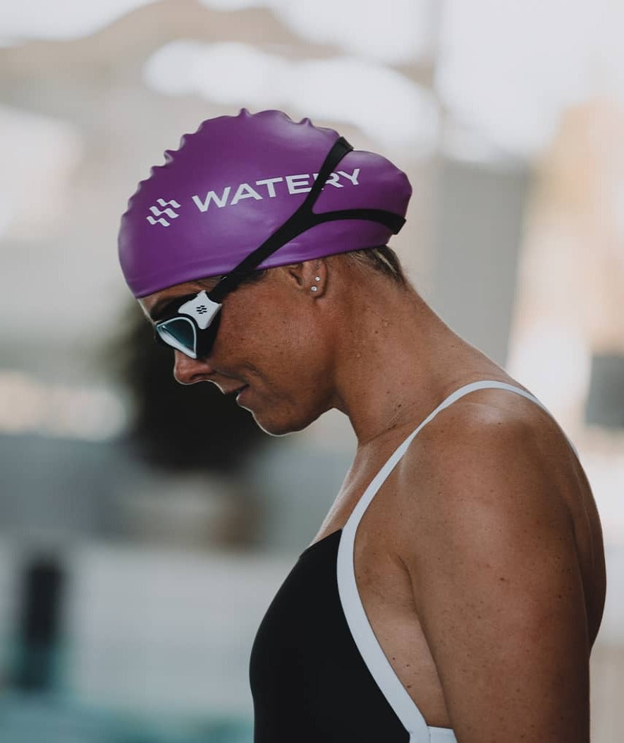 Watery training zwembril - Raven Mirror - Zwart/wit