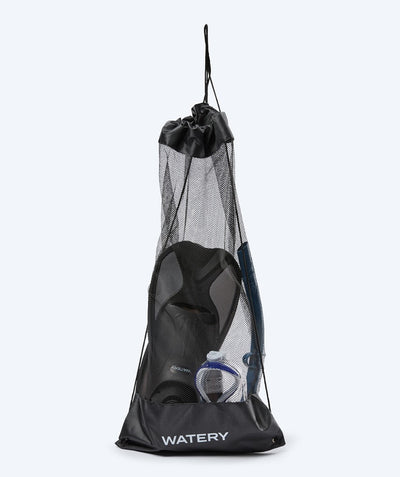 Watery snorkeltas - 3-Set Mesh - Zwart