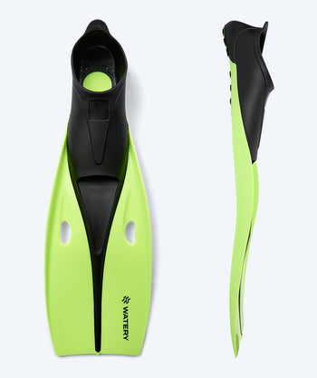 Watery zwemvliezen voor junior/volwassenen (33-46) - Breeve Longtail - Zwart/groen