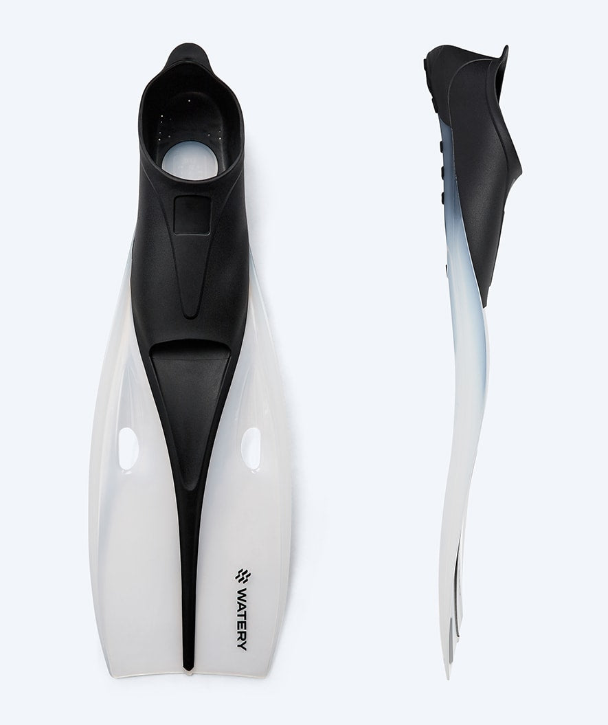 Watery junior/volwassenen duikvinnen (33-46) - Breeve Longtail - Zwart/wit