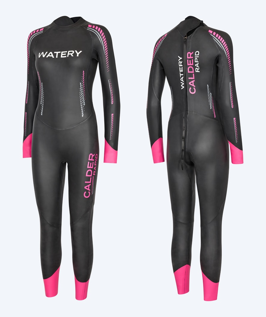 Watery dames wetsuit - Calder Rapid - Zwart/roze