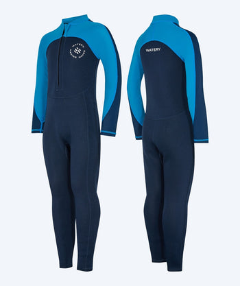 Watery kind UV wetsuit - Calypso Full-Body - Blauw/donkerblauw