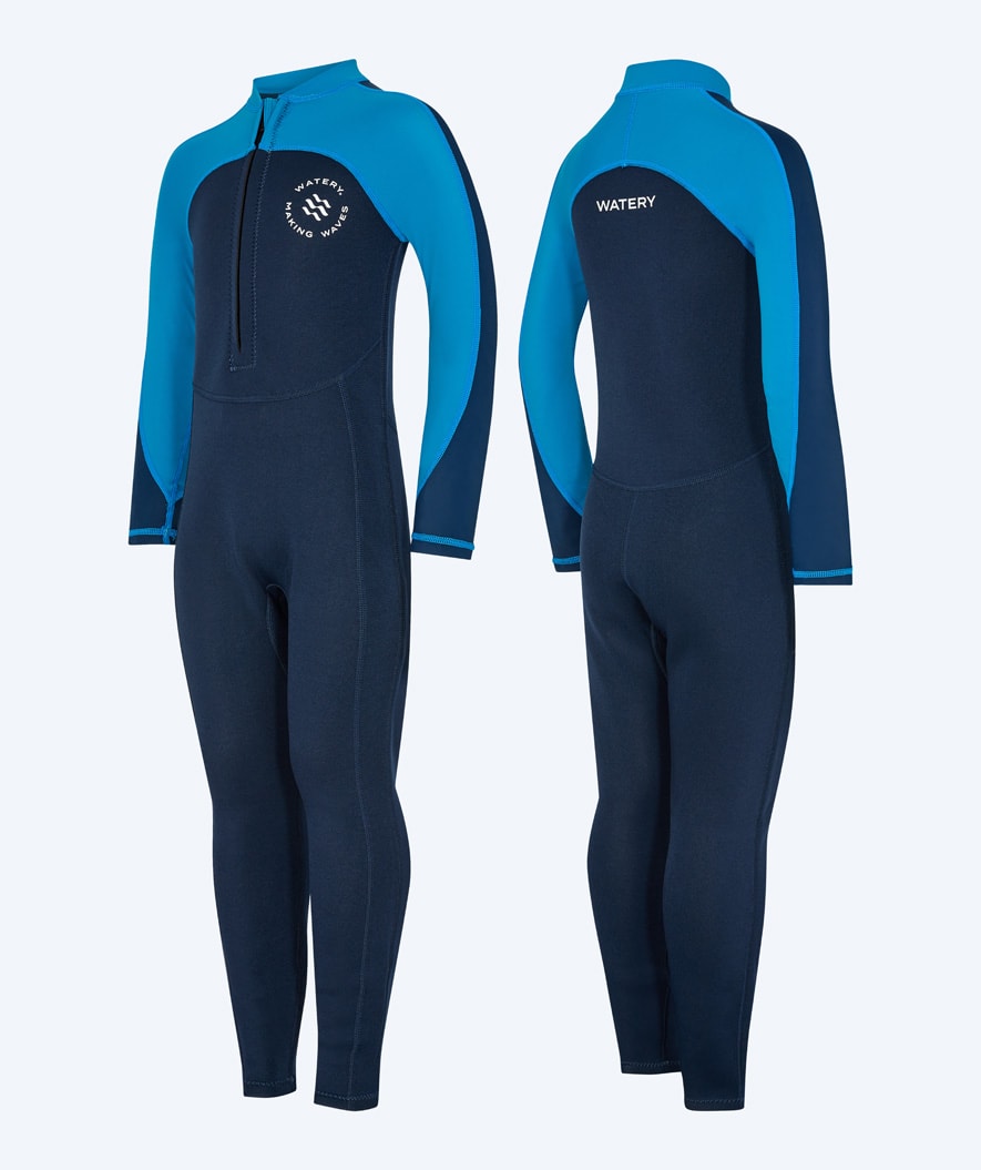 Watery kind UV wetsuit - Calypso Full-Body - Blauw/donkerblauw