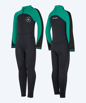 Watery kind UV wetsuit - Calypso Full-Body - Groen/zwart