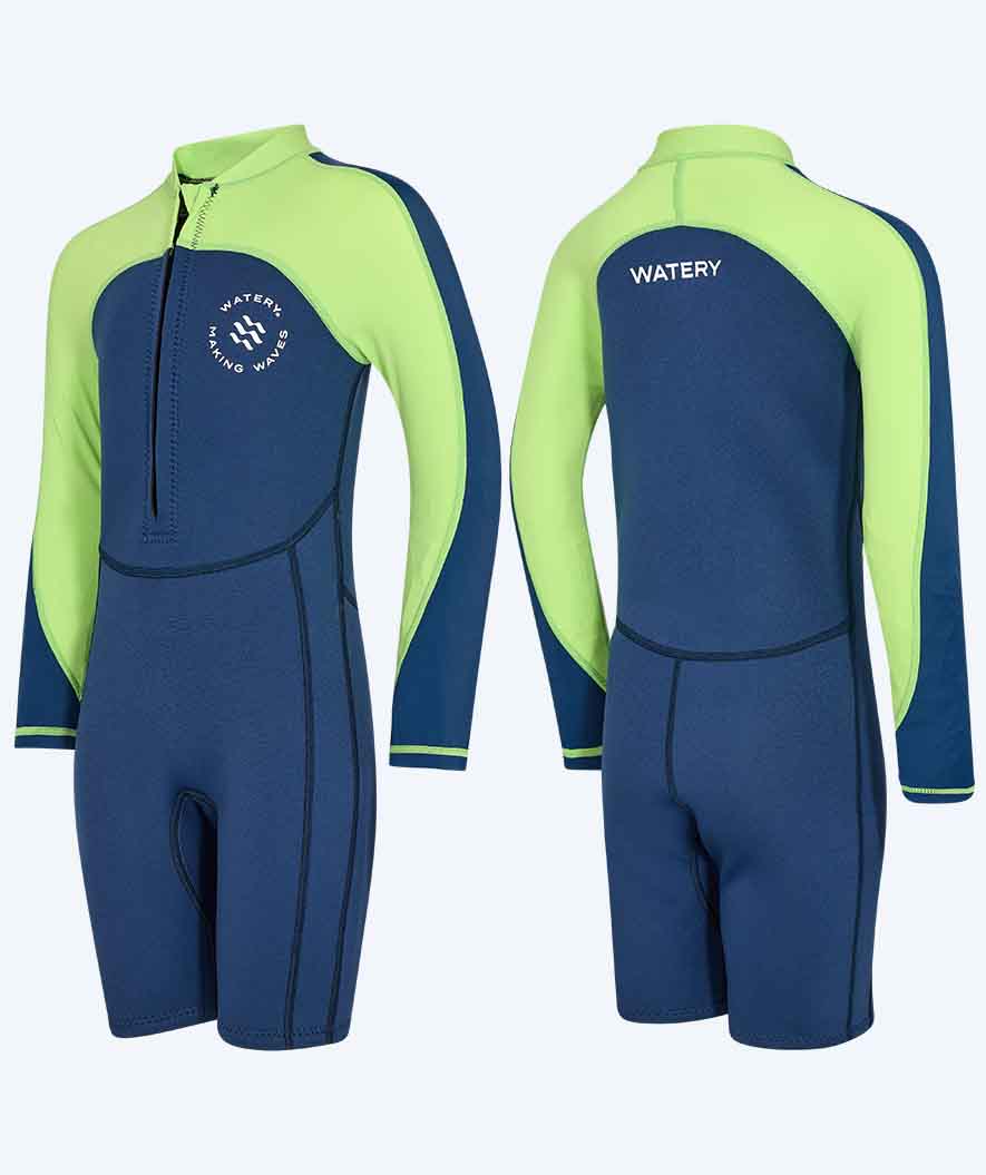 Watery kind UV wetsuit - Calypso Lange Mouw - Atlantisch groen