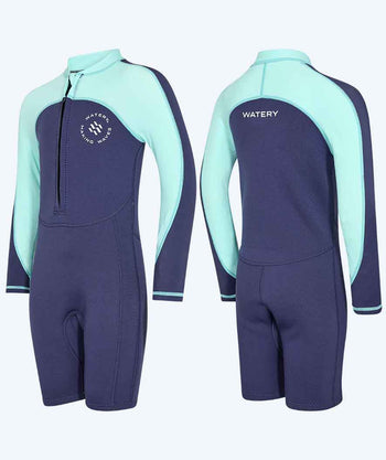 Watery UV-wetsuit voor kinderen - Calypso Lange Mouw - Atlantic Turquoise