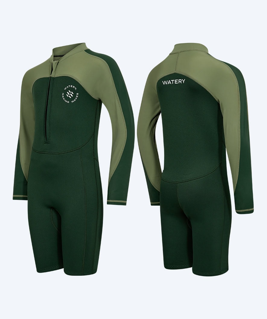 Watery kind UV wetsuit - Calypso Lange Mouw - Groen/lichtgroen