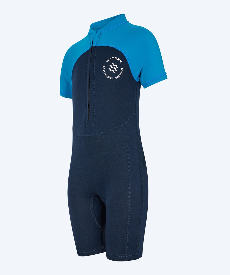 Watery kind UV wetsuit - Calypso Shorty - Donkerblauw