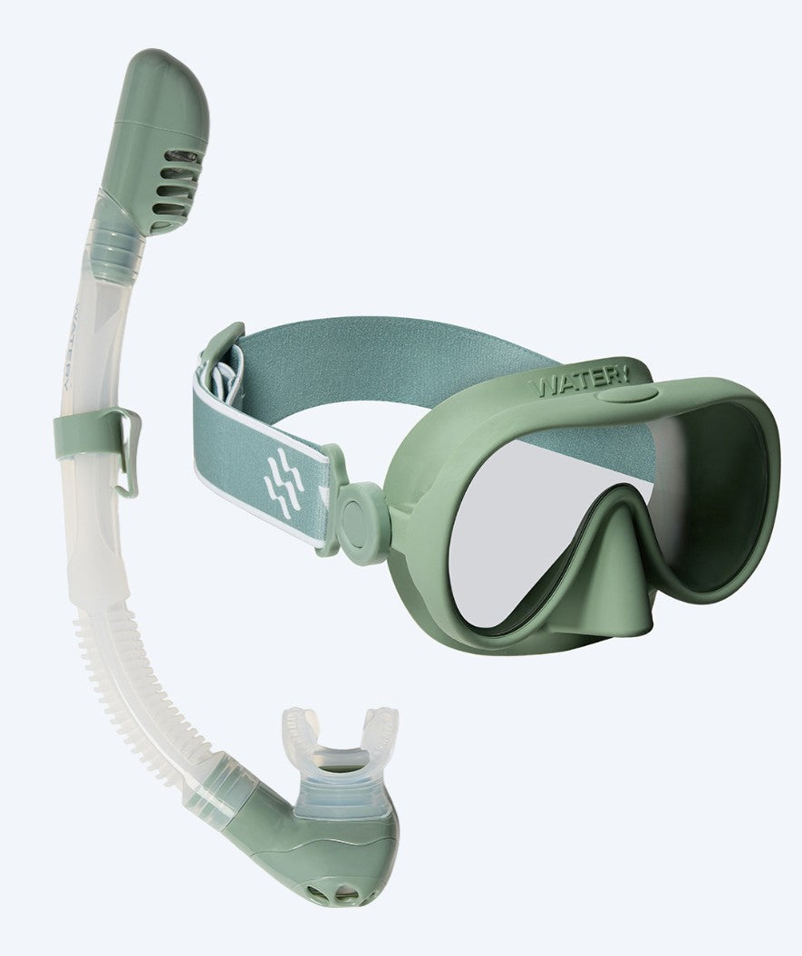 Watery kind Combo snorkelset (4-10) - Alton - Groen