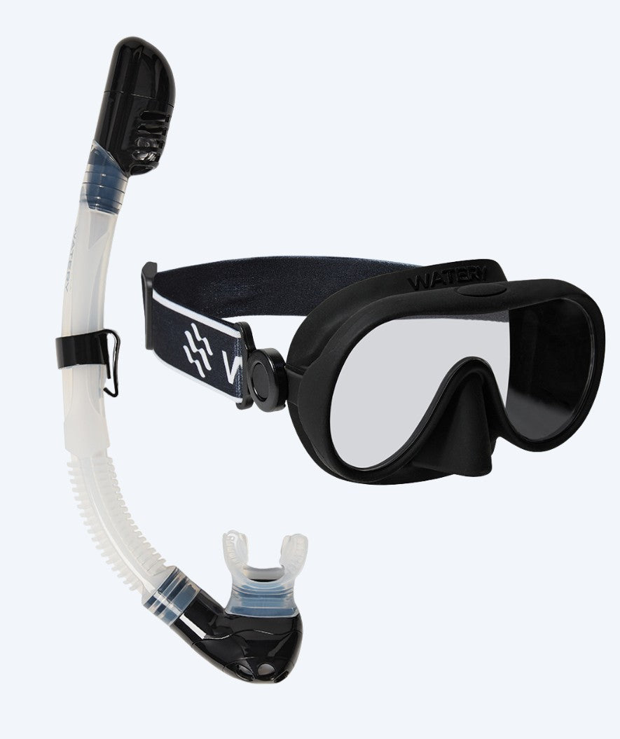 Watery kind Combo snorkelset (4-10) - Alton - Zwart